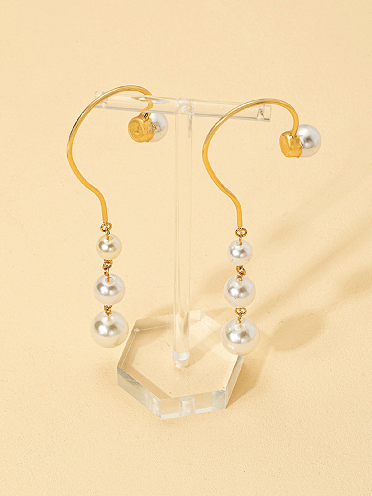 Elegant Imitation Pearl Fringe Earrings Ear Jewelry