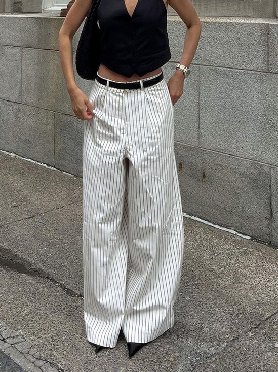 Regular Fit Urban Striped Fashion Pants