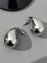 Personalized Metal Shiny Teardrop Ear Studs Ear Jewelry
