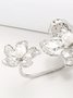 1pc Fashionable Flower Elegant Imitation Pearl Ring